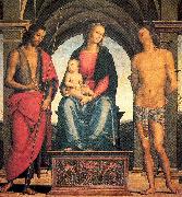 Madonna and Child with Saints John the Baptist and Sebastian PERUGINO, Pietro